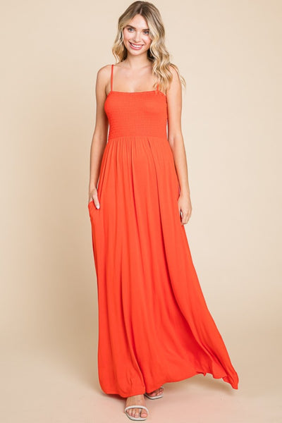 Sunset Kisses Cami Maxi Dress with Pockets