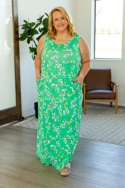 Samantha Maxi Dress - Green Floral