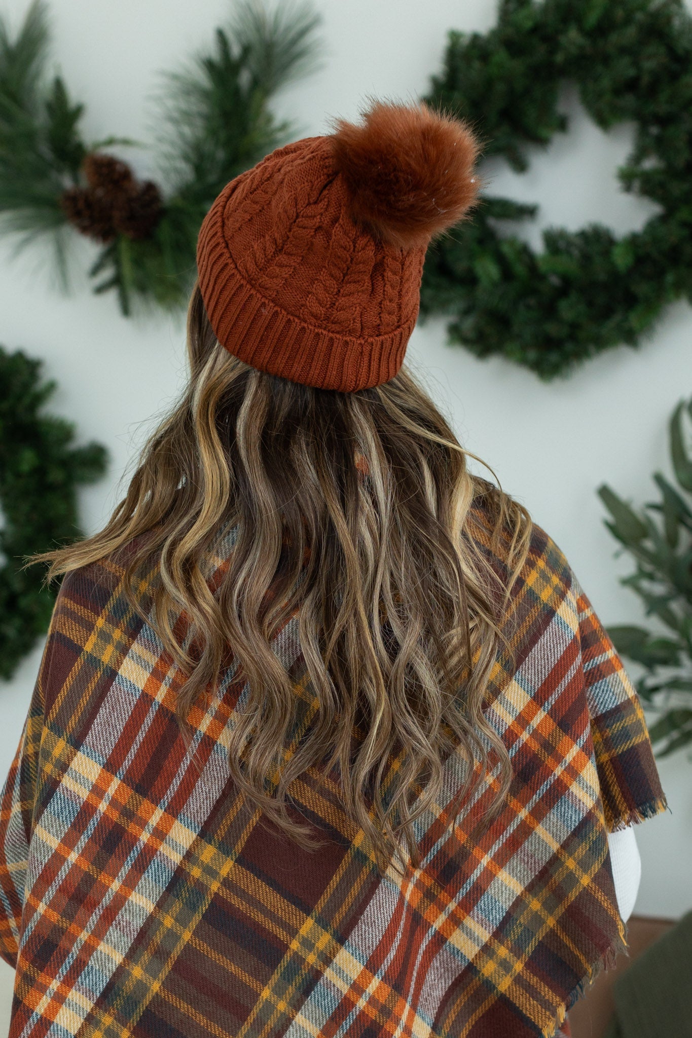 Bella Braid Beanie - Rust