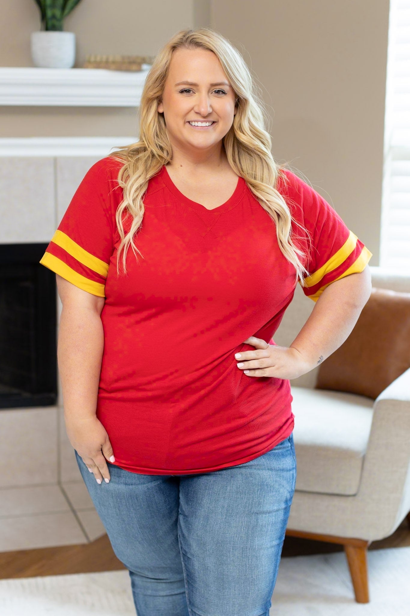 Kylie Tee - Kansas City Red and Yellow