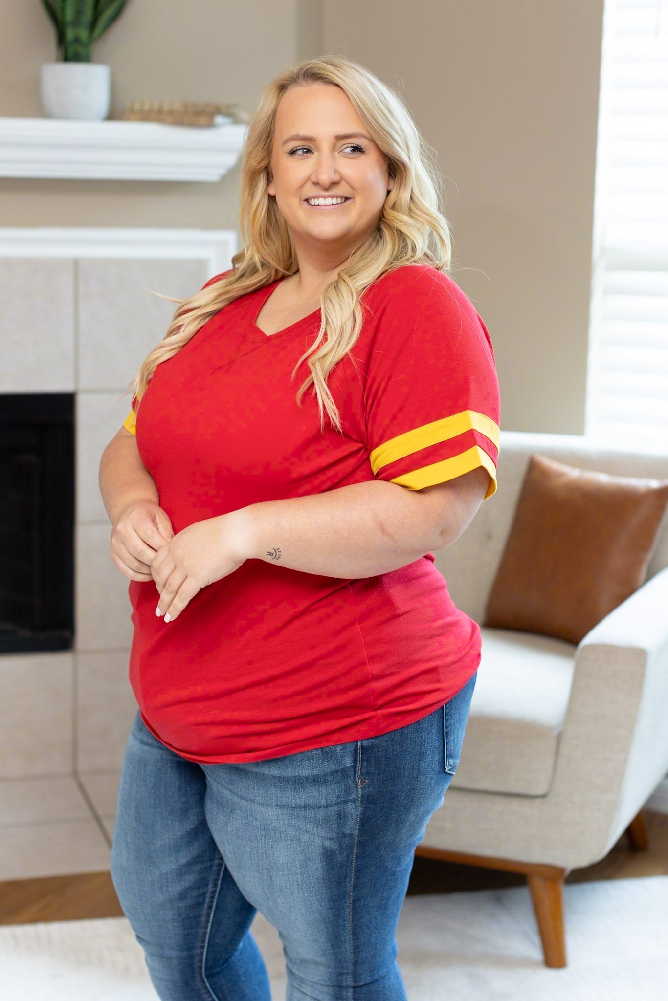 Kylie Tee - Kansas City Red and Yellow