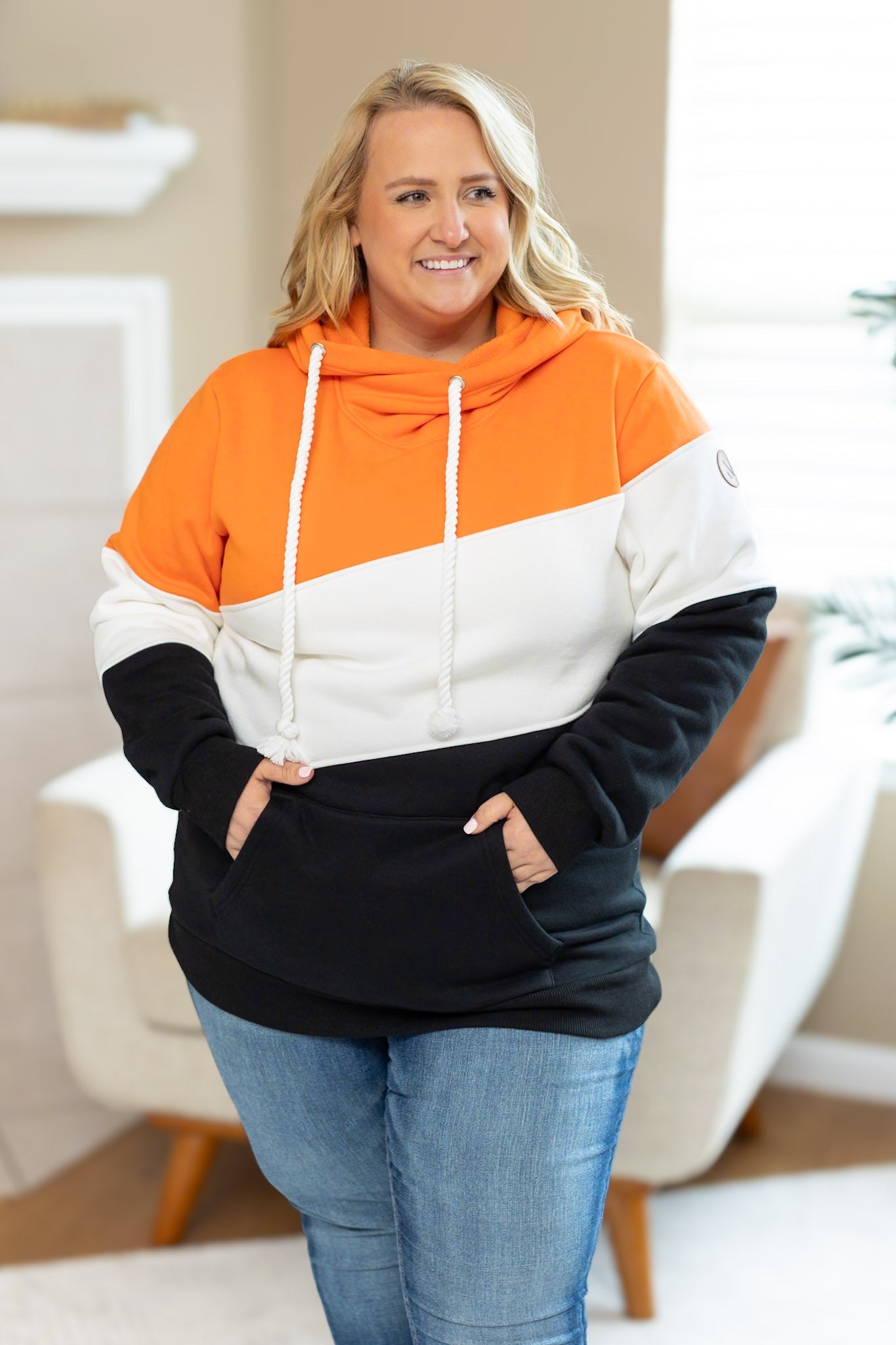 Lizzie Women's Hoodie | Cincinnati Orange, White, Black