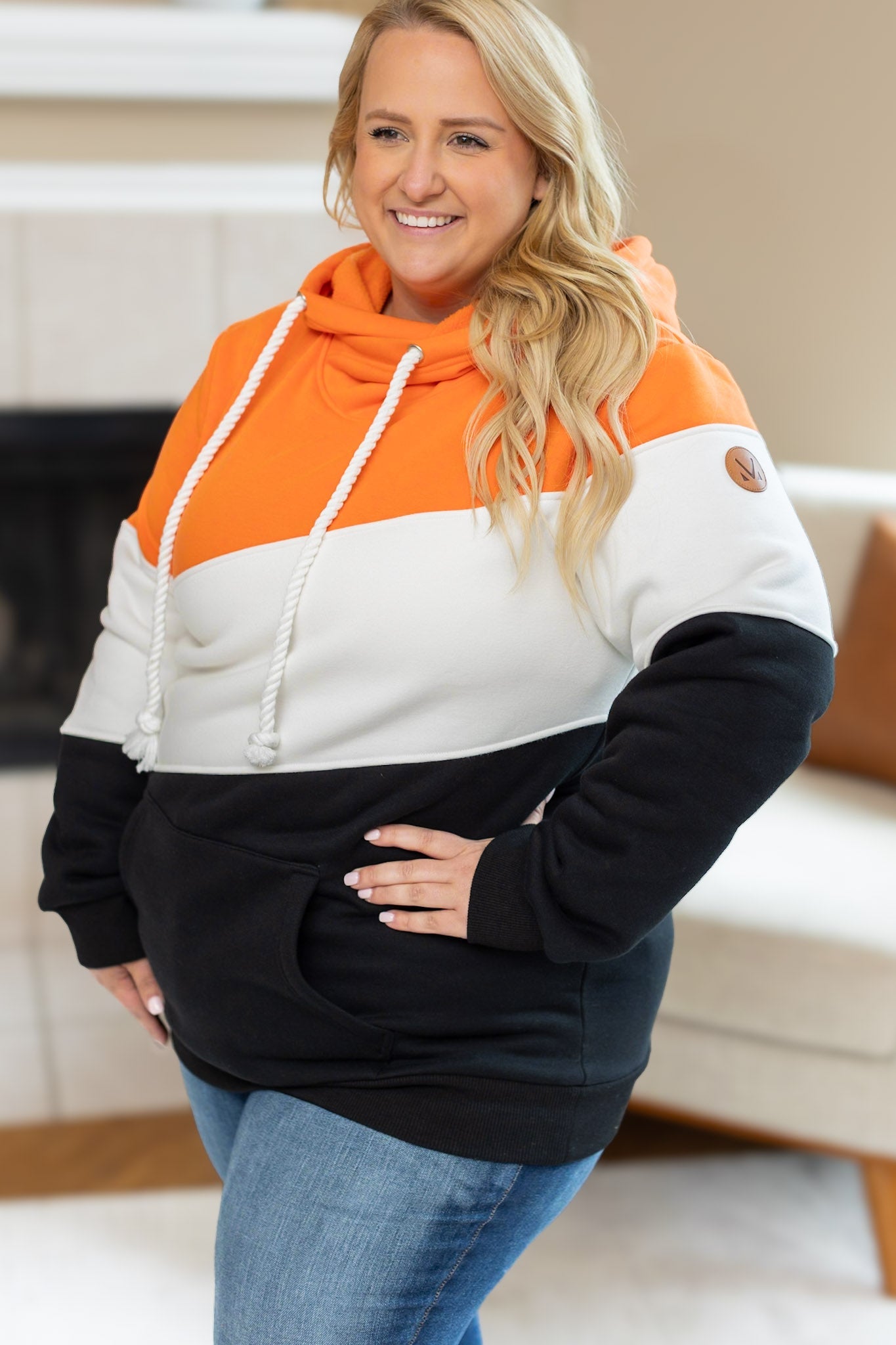 Lizzie Women's Hoodie | Cincinnati Orange, White, Black