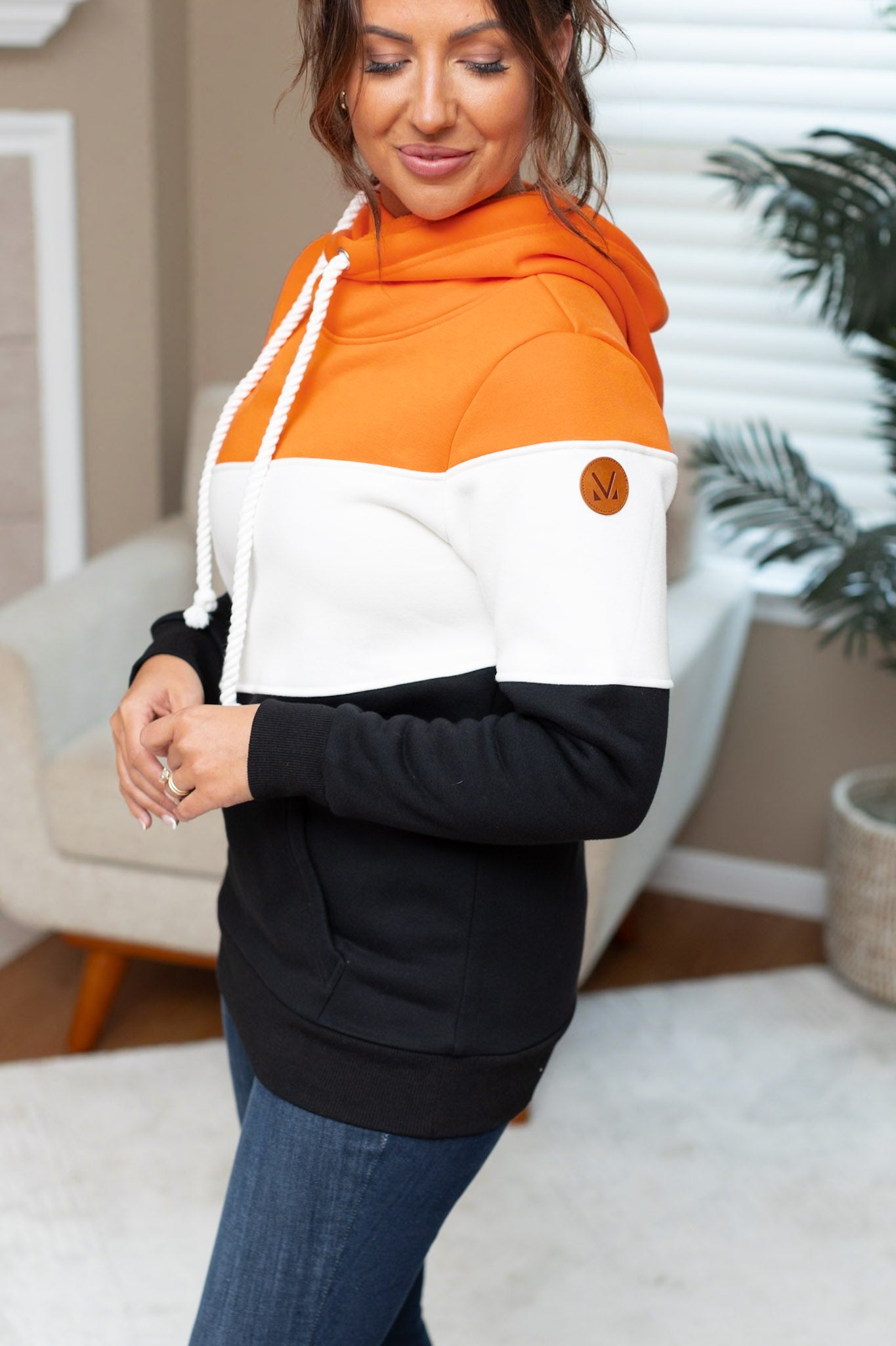 Lizzie Women's Hoodie | Cincinnati Orange, White, Black