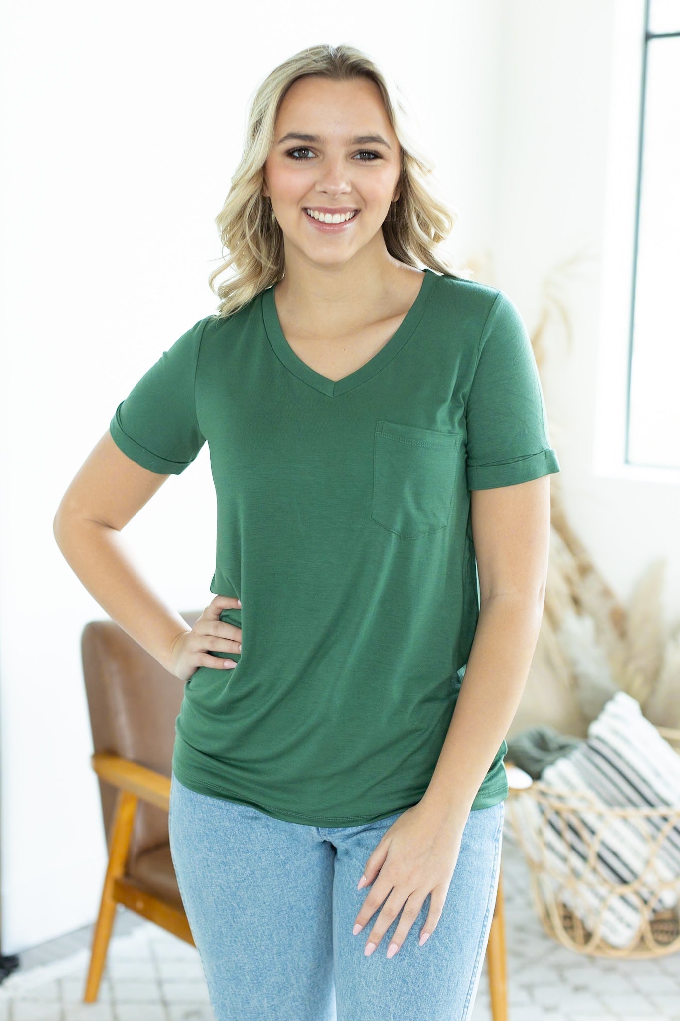 Sophie Pocket Tee - Green