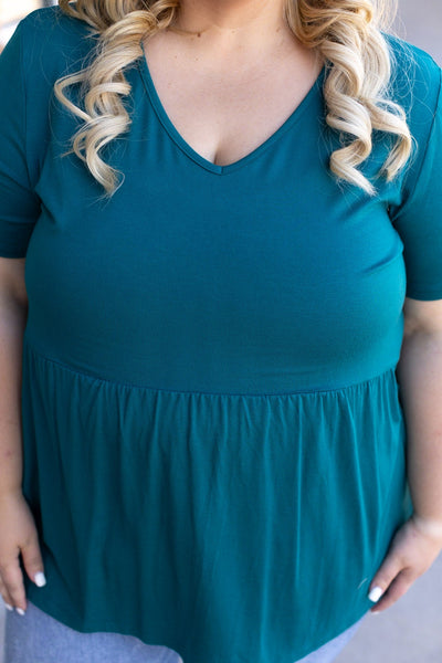 Sarah Ruffle Top - Teal