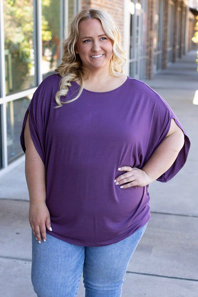 Darcy Dolman Top - Dark Purple