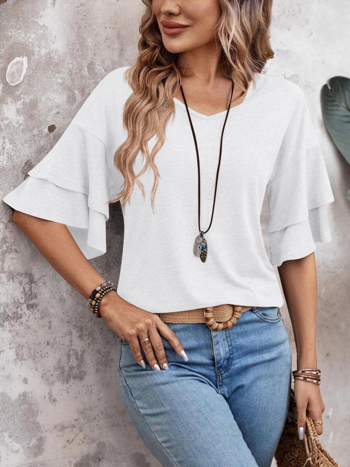 Western Soul Half Sleeve Blouse