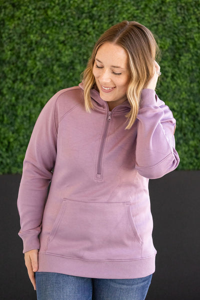 Scuba Half Zip Hoodie - Lavender