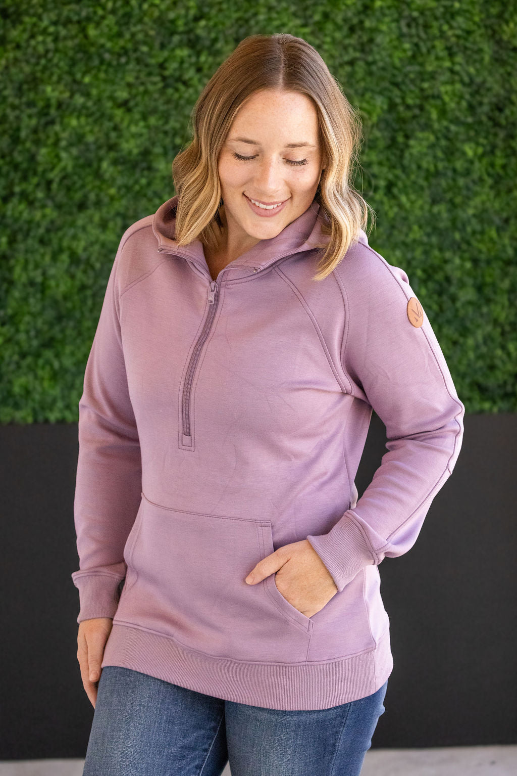 Scuba Half Zip Hoodie - Lavender