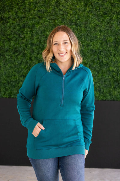 Scuba Half Zip Hoodie - Teal