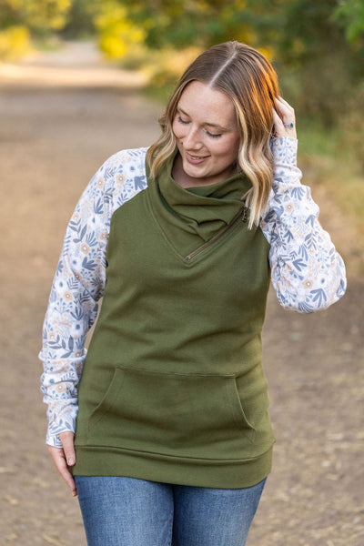 Zoey Zip Cowl - Olive and Boho Floral