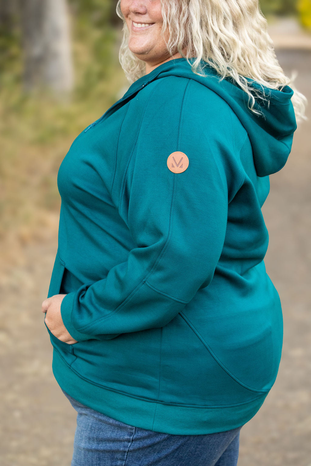 Scuba Half Zip Hoodie - Teal