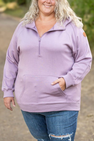 Scuba Half Zip Hoodie - Lavender