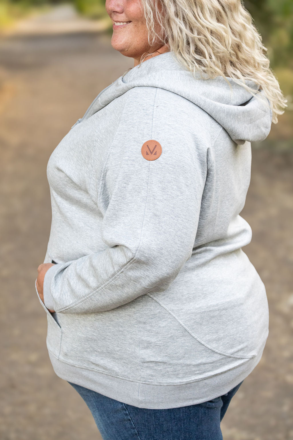 Scuba Half Zip Hoodie - Light Grey