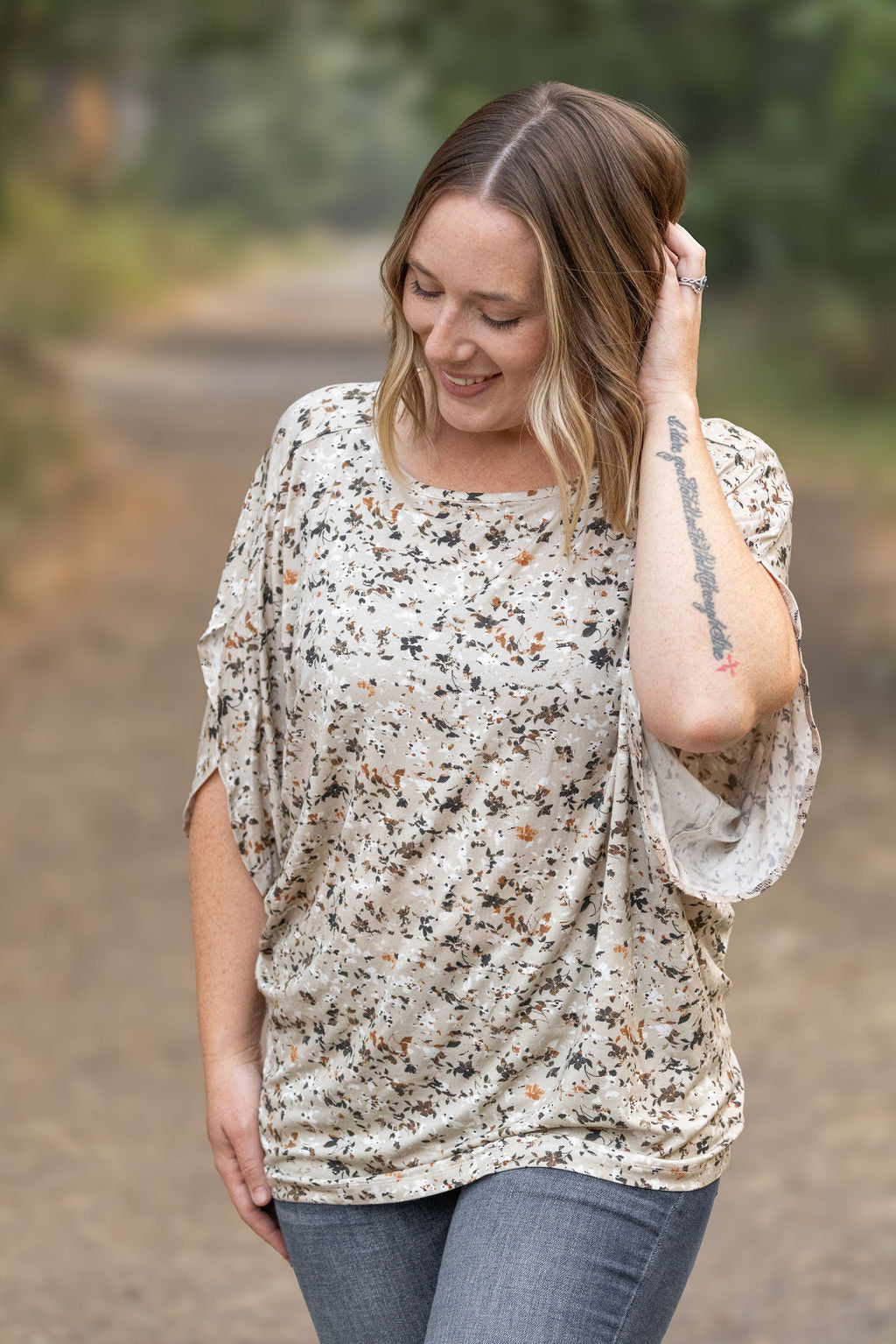 Darcy Dolman - Tan Micro Floral