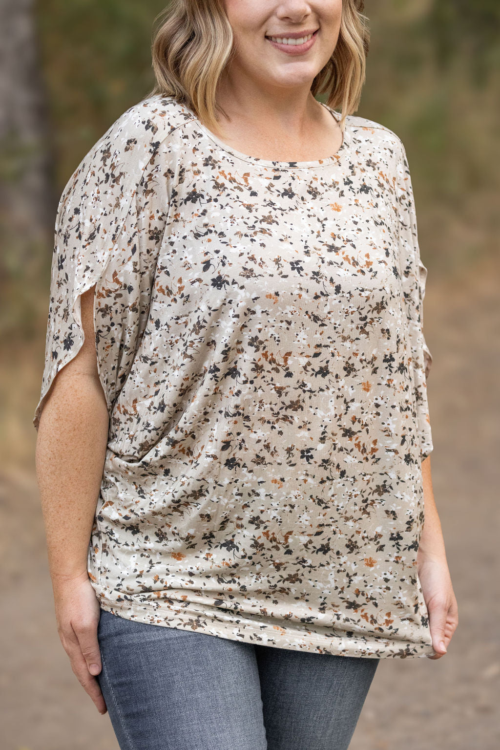 Darcy Dolman - Tan Micro Floral