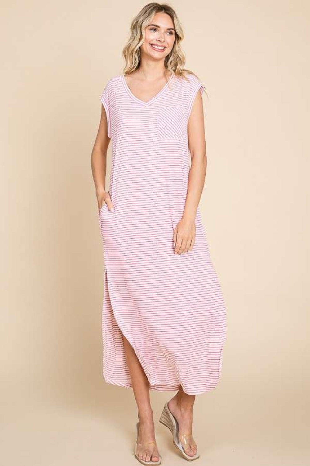 Pink Lady Dress with Pockets