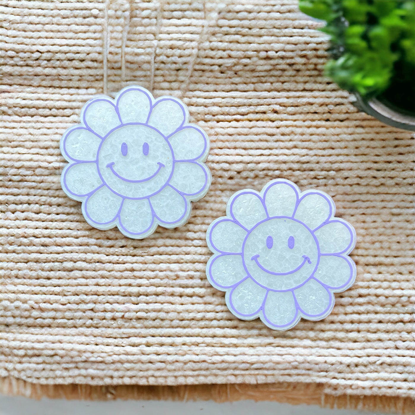 Purple Smiley Vent Clips Freshies