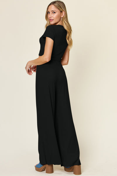 Round Neck Top and Pants Set