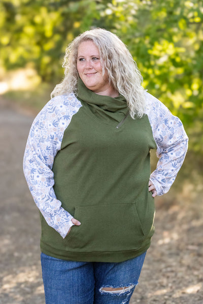 Zoey Zip Cowl - Olive and Boho Floral