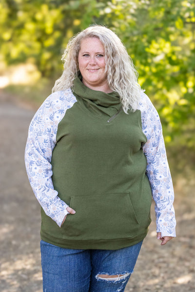 Zoey Zip Cowl - Olive and Boho Floral