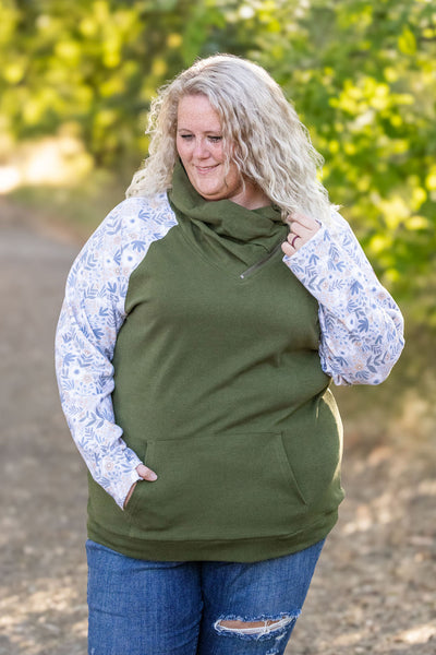 Zoey Zip Cowl - Olive and Boho Floral