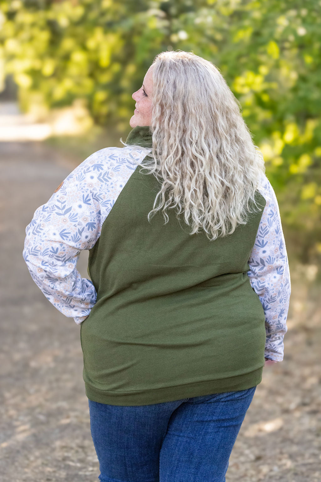 Zoey Zip Cowl - Olive and Boho Floral