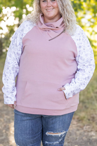 Zoey Zip Cowl - Pink and Blush Floral