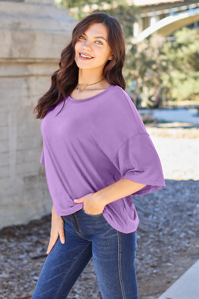 Round Neck Drop Shoulder T-Shirt