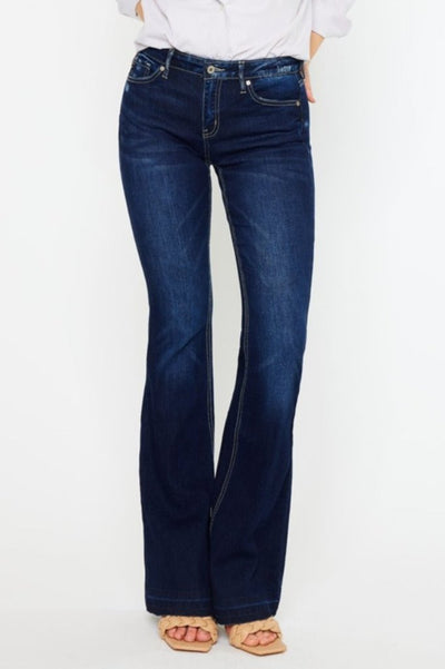 Kancan Hazel Mid Rise Slim Flare Jeans