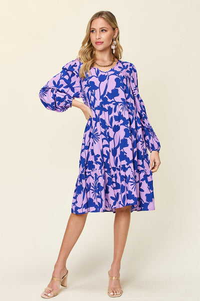 Double Take Meadows Ruffle Hem Dress