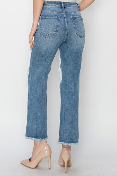 RISEN Tara Crop Straight Jeans