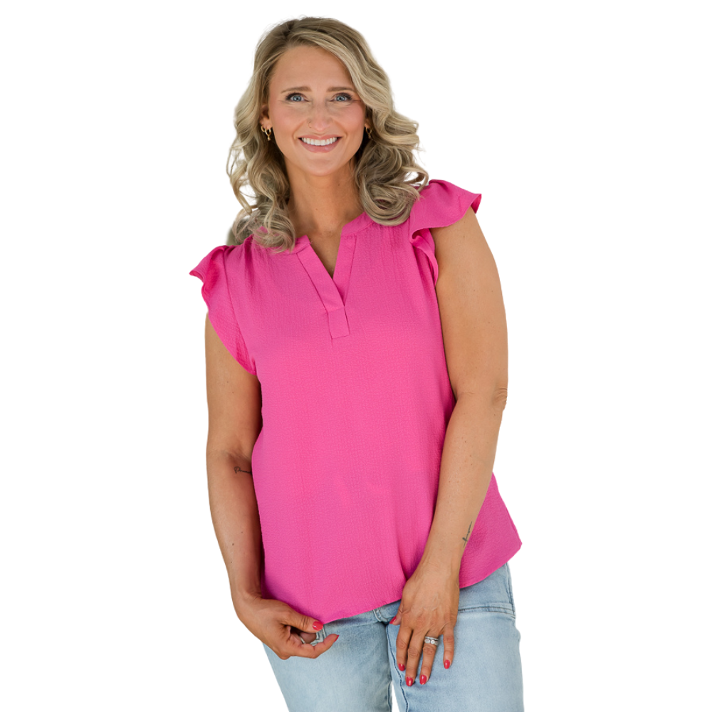 Charming Top in Hot Pink