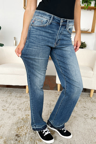 Judy Blue Gia Mid Rise Release Hem Jeans