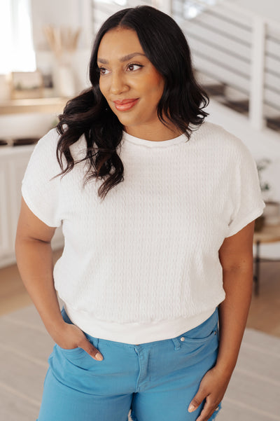 Clearly Classic Short Sleeve Top in White