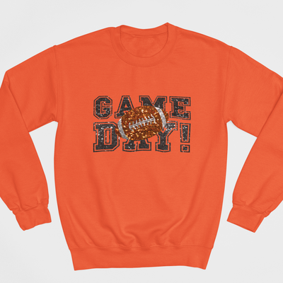 Game Day Glitter Graphic Sweatshirt