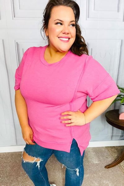 Perfectly Poised Top in Hot Pink