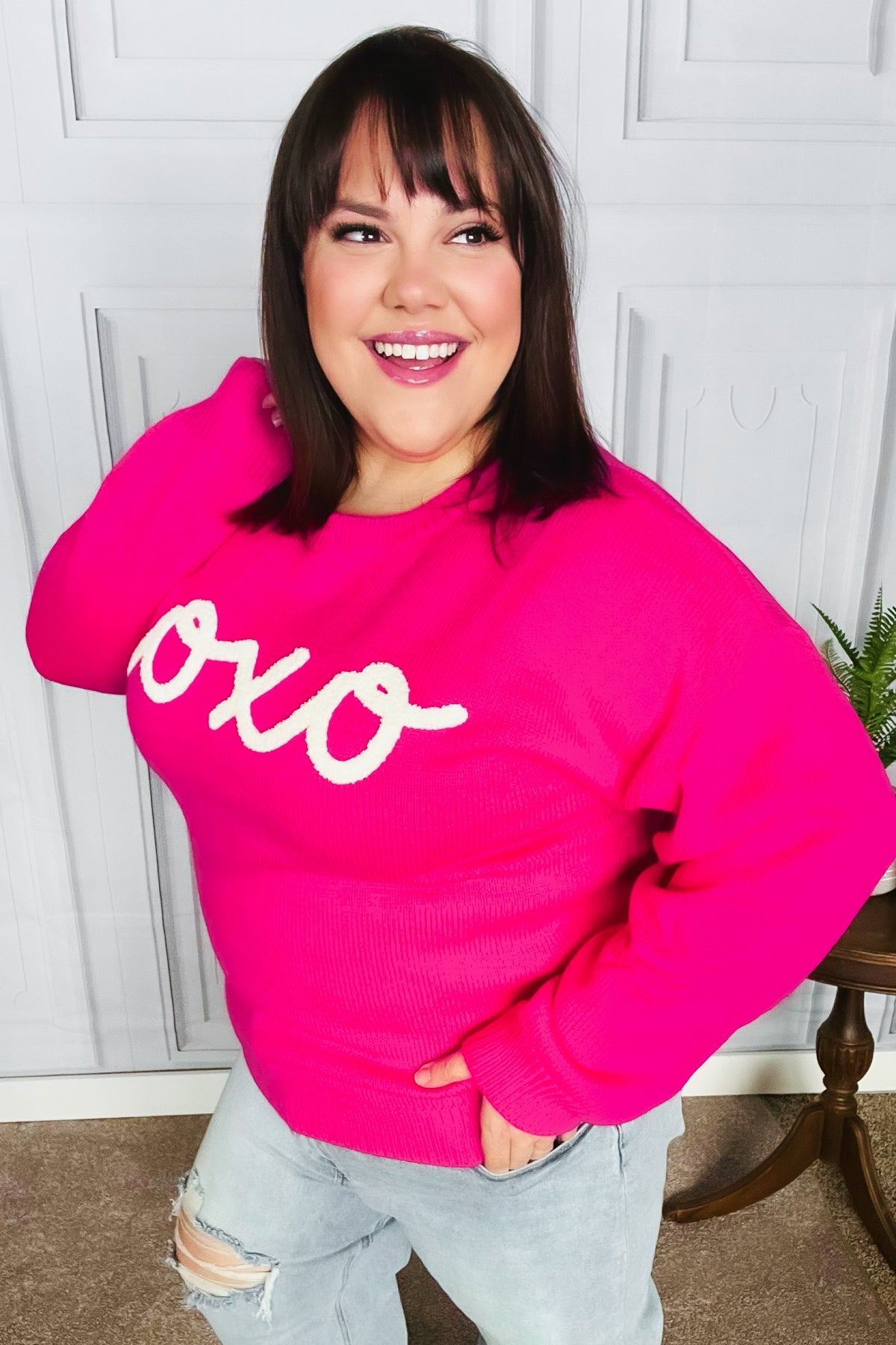 Love In the Air "Xoxo" Embroidered Sweater