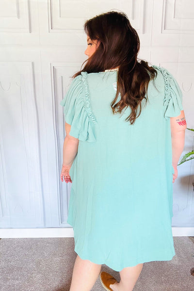 Out For The Day Dress in Sage