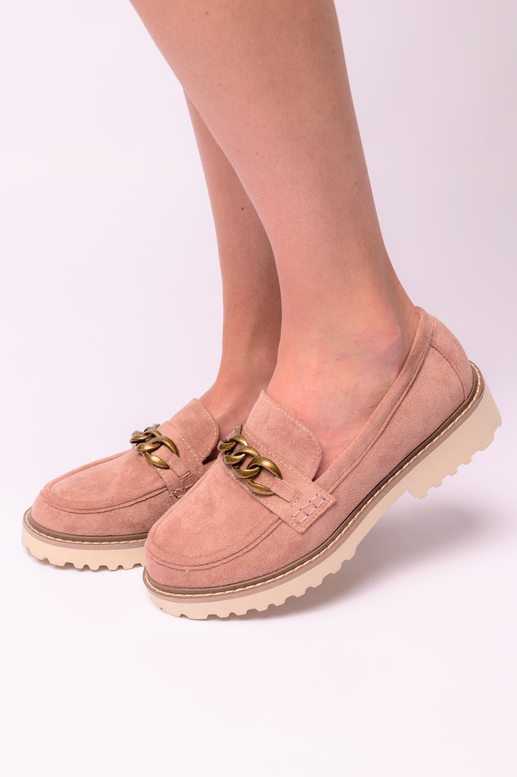 Corkys Literally Loafers in Blush Vegan Suede