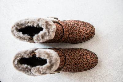 Corkys Chilly Leopard Ankle Boots