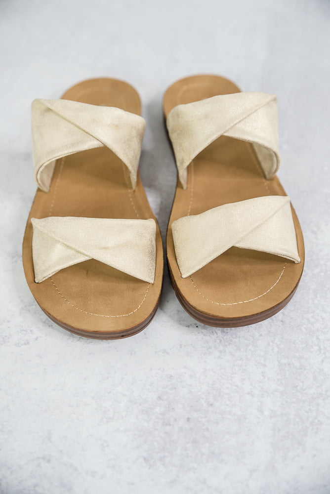 Corkys With a Twist Sandals in Gold