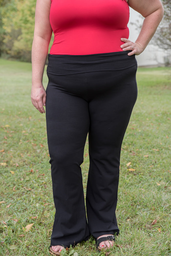 Small Changes Flare Yoga Pants in Black