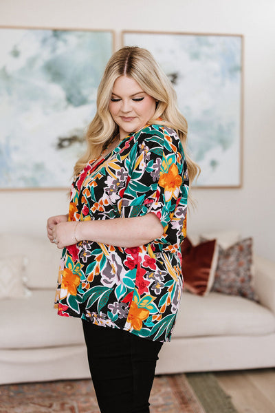 Pretty in Paradise Floral Blouse