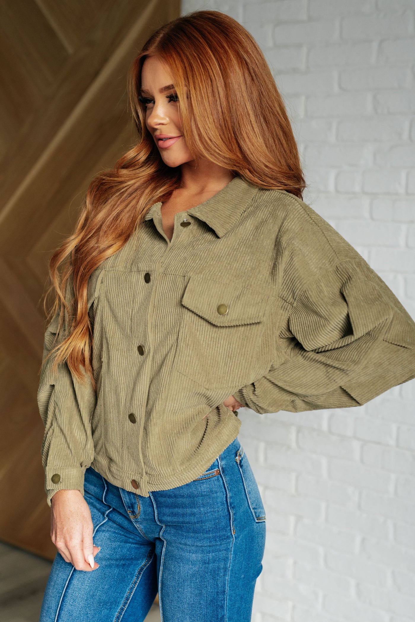 Primrose Corduroy Jacket - Olive