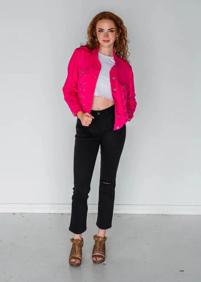 Rubies + Honey Mary Laced Up Denim Jacket