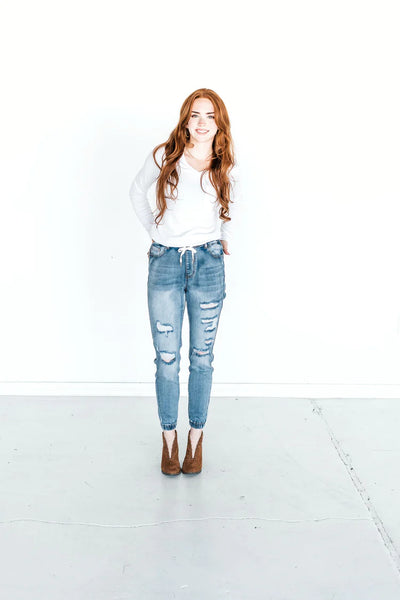 Rubies + Honey Lydia Denim Jogger