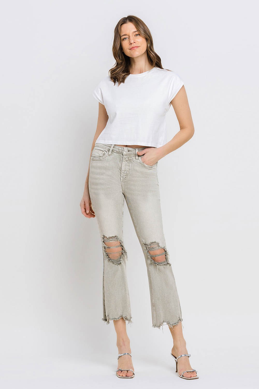 Lovervet Claire Cropped Flare Jeans