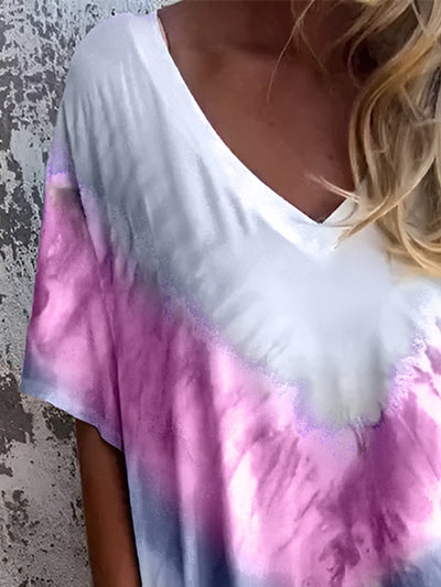 Feeling Beachy Tie-Dye Short Sleeve Maxi